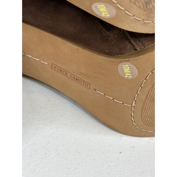 Vince Camuto Brown Studded Peep Toe Booties Women’s 10 - Picture 10 of 14